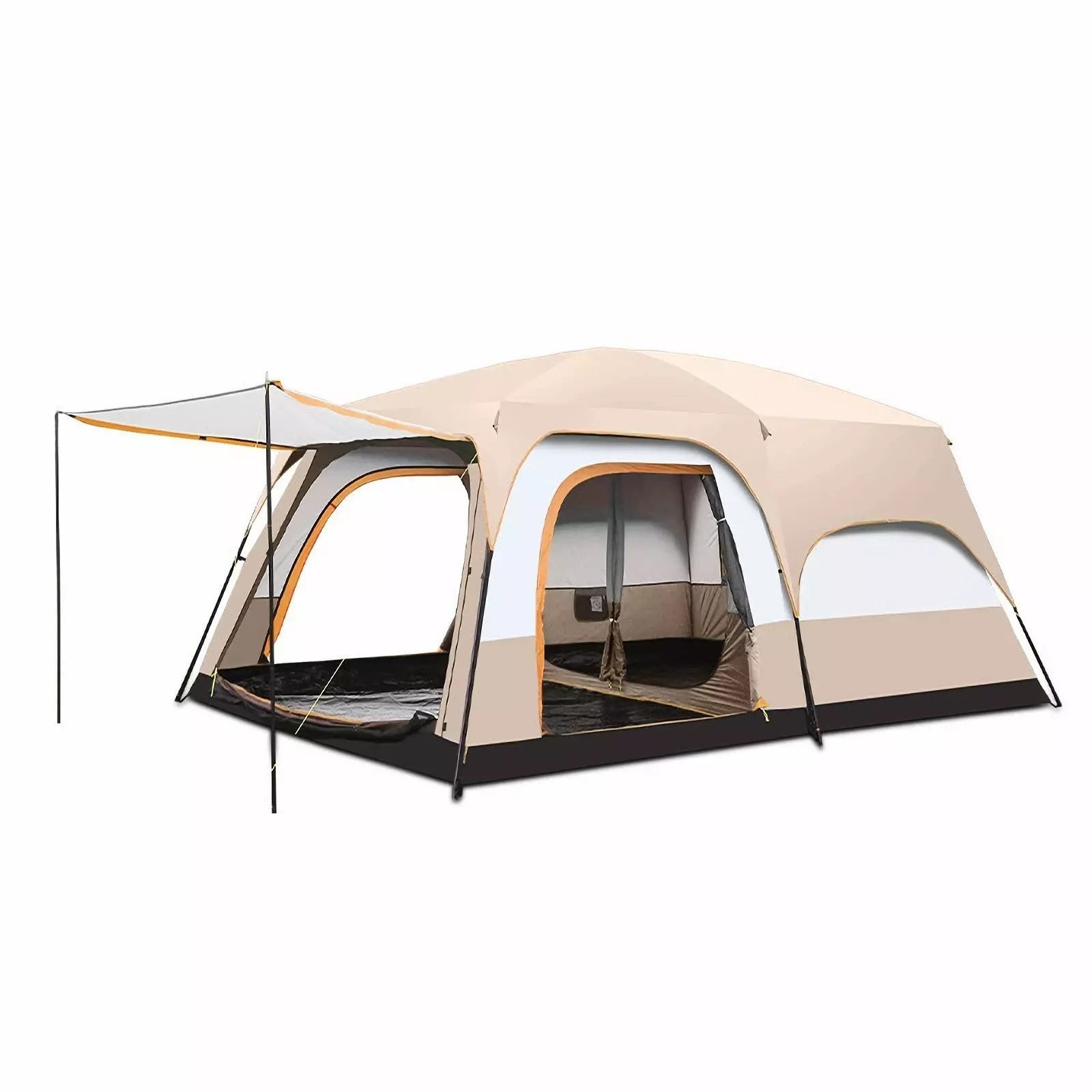 Jumpeak Tunnelzelt Luxuriöse Outdoor-Zelte für 4-6 Personen, ein Zuhause wie zu Hause, Personen: 4, wind- und wasserdicht,Kann im Freien und im Garten verwendet werden
